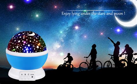 Star Projector Night Light for Kids | 360° Rotating Star & Moon Galaxy ...