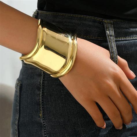 Buy Gold-Plated Bangle-Style Cuff Bracelet For Women And Girls in Bulk ...