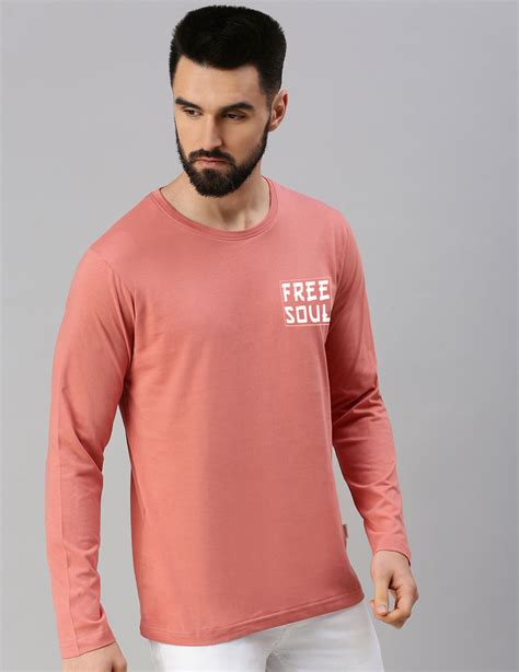 Free Soul Peach Back Front Graphic Printed Full Sleeve Tshirt – Veirdo