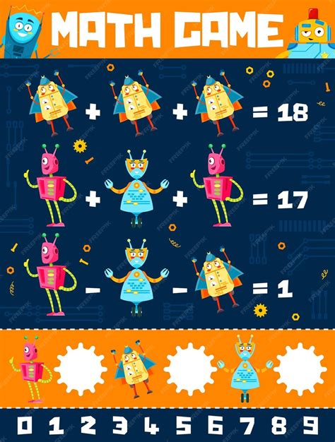 Robot Math Worksheet 的图像结果