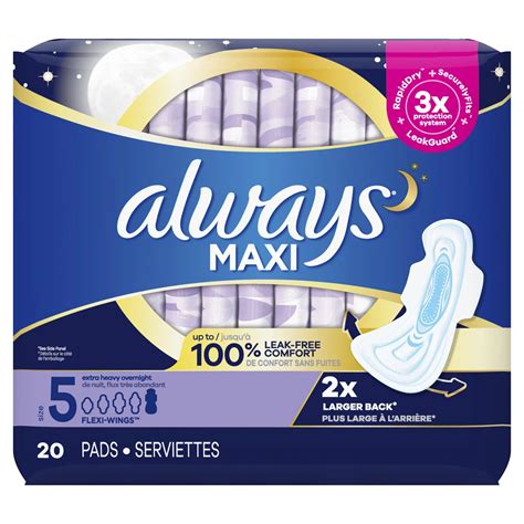Always Maxi Size 5 Extra Heavy Overnight Pads with Wings | Always®