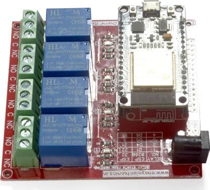 Easy Electronics ESP32 Based 4-Channel Relay Board Micro Controller ...