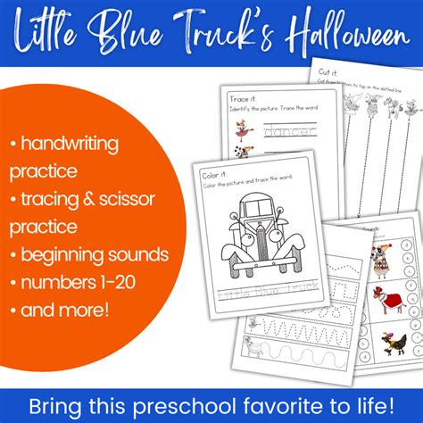 Little Blue Truck Halloween Book Companion – Homeschool Preschool Shop