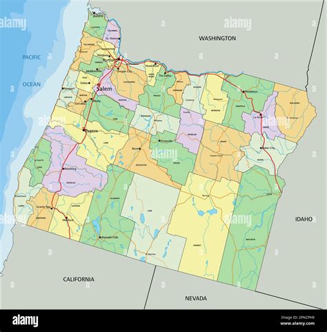 blank map of oregon