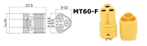Amass MT60 3 Pin Female Connector – Aerobots