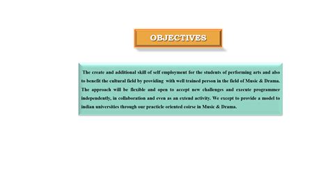 Objectives, School of Performing Arts and Fine Arts, Punyashlok ...