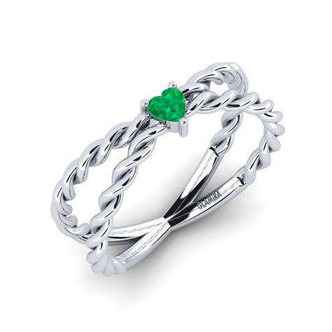 Kupite GLAMIRA Prsten Cosete s Srcasti rez 0.1 Karat 585 Belo zlato ...