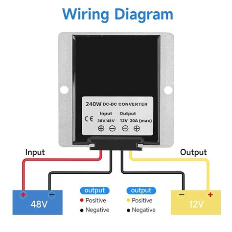 Buy DC-DC Golf Cart 36V 48V to 12V 20A 240W Step Down Converter Voltage ...