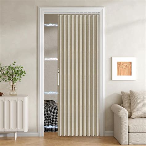 100 Blackout Fabric Folding Door Curtain With Magnetic Closure ...