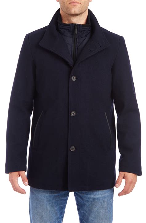 Men S Wool Car Coat Slim Fit at Victoria Black blog