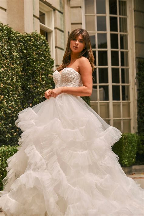Princess Wedding Dresses Bridal Gowns Floral Princess Bridal Gown