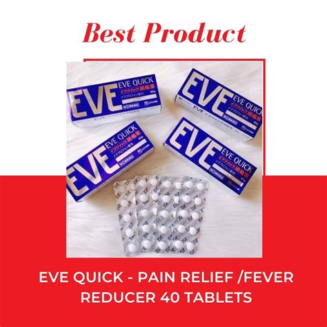 EVE QUICK - Pain Relief /Fever reducer 40 Tablets - Jagodo