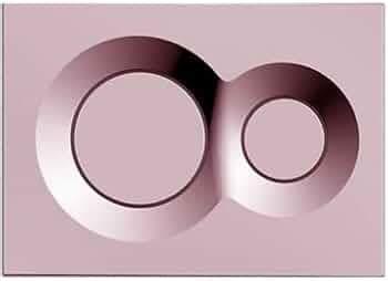 KOHLER LYNK Pneumatic Dual-flush Faceplate in Rose Gold color ...