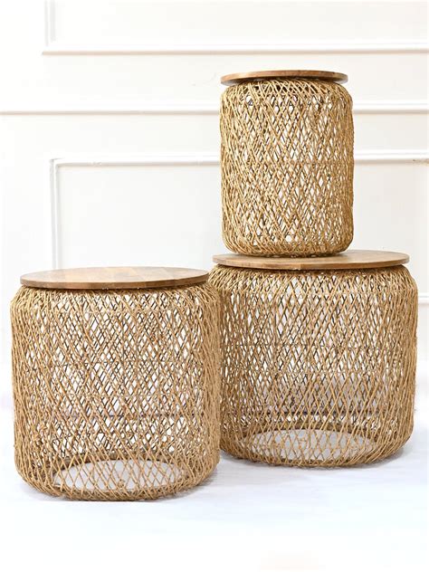 KOMAKI - MULTIPURPOSE JUTE SIDE TABLE – Art Avenue