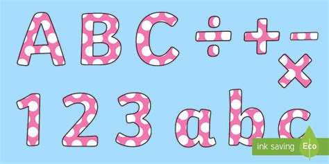 Polka Dots Lowercase Display Lettering (teacher made)
