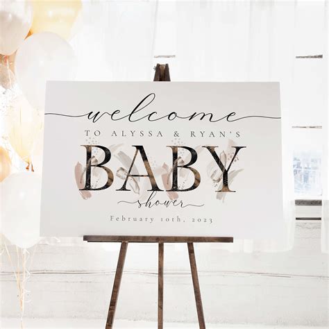 Baby Shower Sign, Baby Shower Welcome, Baby Shower Outdoor Yard ...