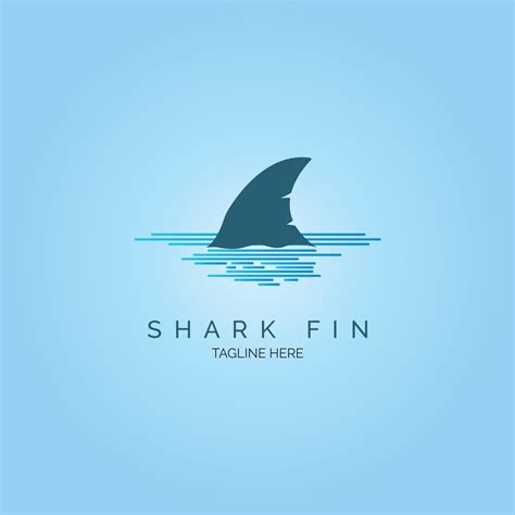 shark fin logo icon template design vector for brand or company and ...