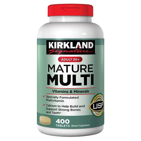 Kirkland Signature Adult 50 Multi Vitamins And Minerals 400 Tablets ...