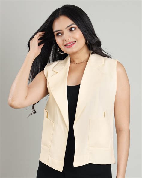 Women's Sleeveless Jacket For Posh Look – Fabcurate