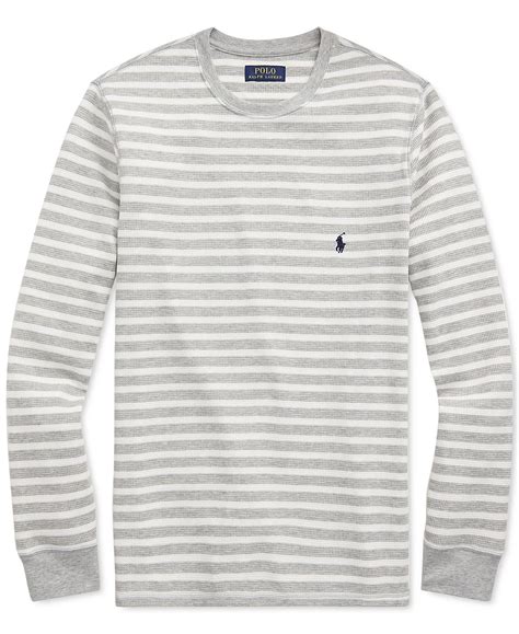 Polo Ralph Lauren Striped Long-sleeve Sleep T-shirt Andover Stripe ...