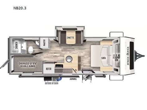 2027 Forest River No Boundaries 20.3BM floorplan