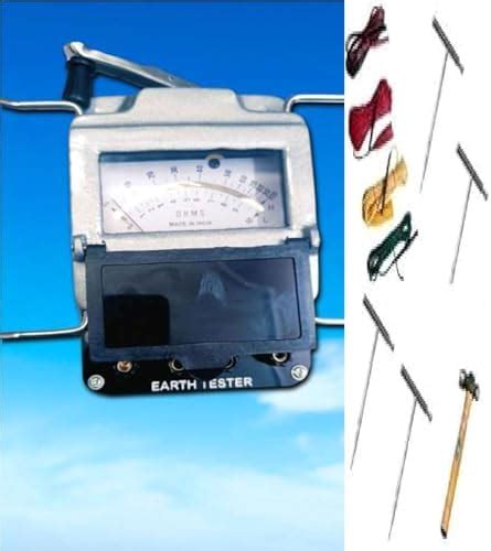 ANALOGUE EARTH TESTER DUAL RANGE (0-10-100 OHMS, HAND DRIVEN, METAL ...
