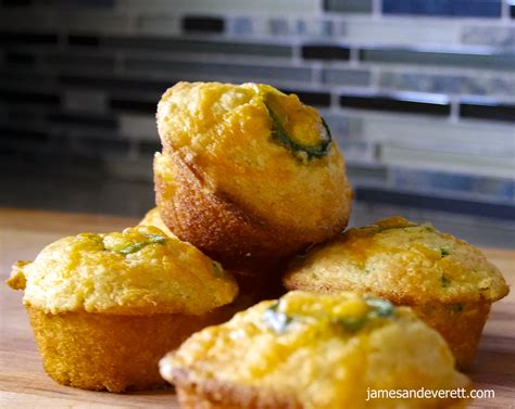 Jalapeno Cheddar Cornbread Muffin Recipe | James & Everett