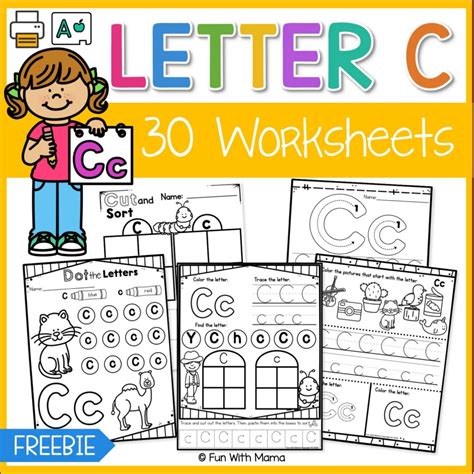 Worksheet Letter C Letter C Worksheets Recognize, Trace, & Print