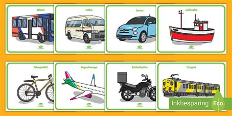 Izithuthi - isiXhosa Transportation Posters