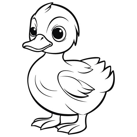 Yellow Duck Coloring Page Coloring Pages