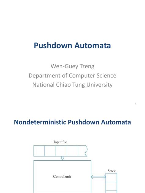 Image result for Pushdown Automata