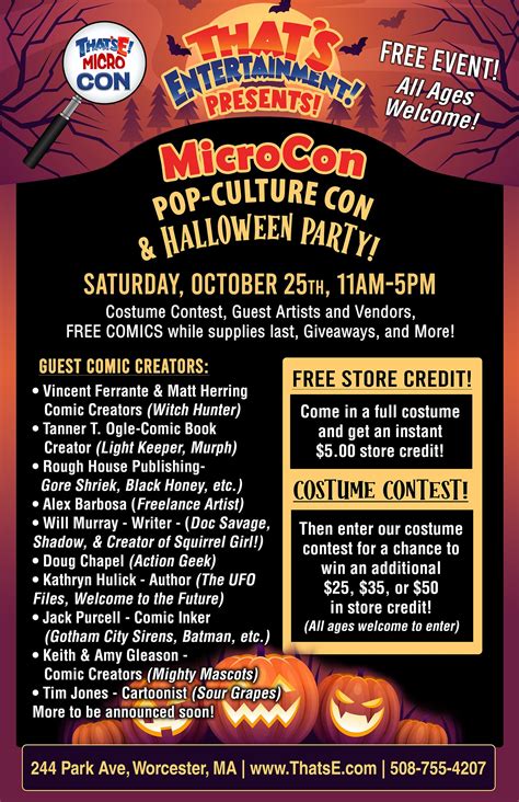 MicroCon: Pop-Culture Convention and Halloween Party! (Worcester Store ...