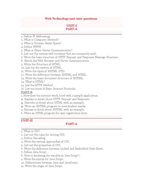 Image result for Web Technology Important Questions