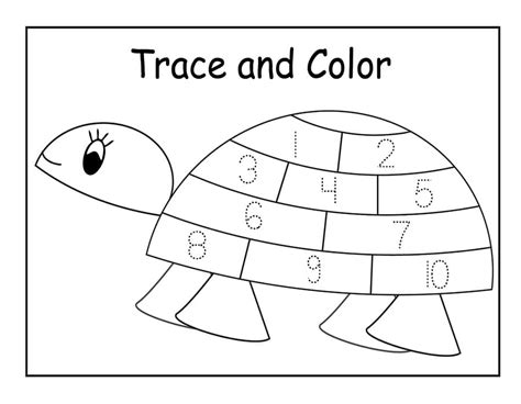Printable Numbers 1-10 Trace And Color – Free download and print for you.