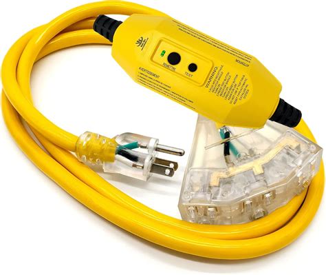Amazon.com: 6 ft GFCI Extension Cord - 12 Gauge Outdoor Extension Cord ...