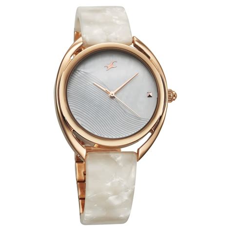 Buy Online Fastrack Younique Quartz Analog Mother Of Pearl Dial Acetate ...