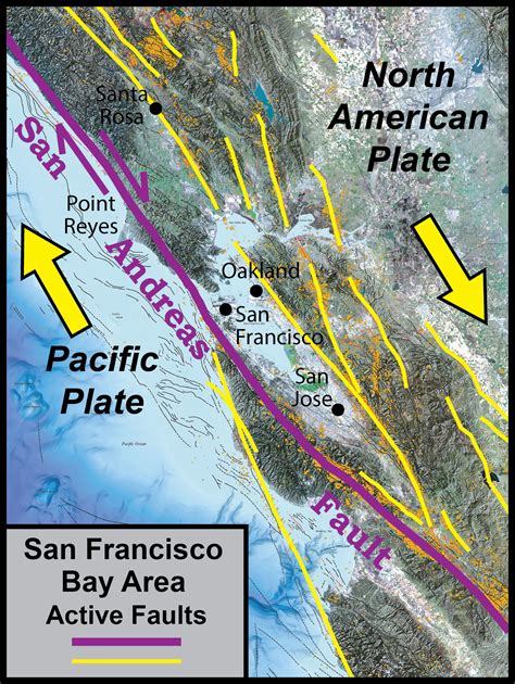Map Of An Area Of The San Andreas Fault – MUCMV