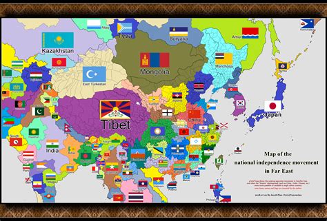 Map of Independence Movements in the Far East by Jacob Pius | Map, Asia map, Historical maps