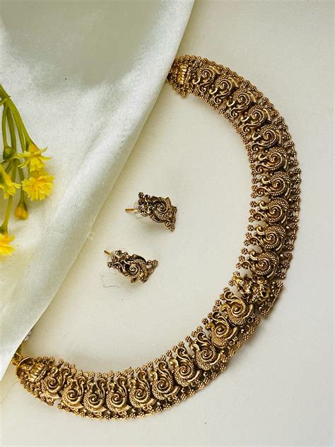 Peacock Gold Necklace – Mannat Jewelz