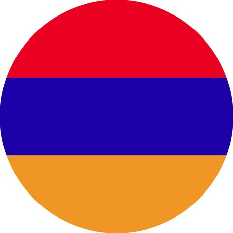 Circle flag of Armenia. 11571247 PNG