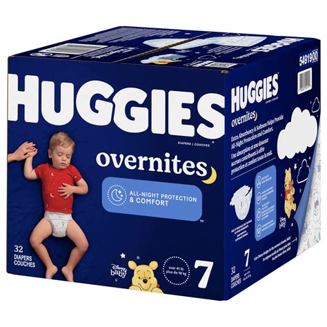 Huggies Overnites Nighttime Baby Diapers, Size 7 (41+ lbs), 32 Ct 32 ct ...