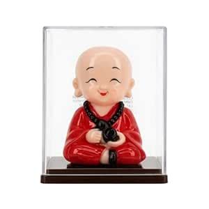 The Phoenix Center™ Solar Powered Moving Head Baby Monk Figurine ...