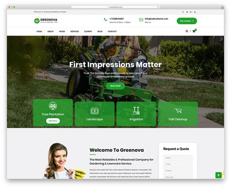 landscaper fullscreen business wordpress theme