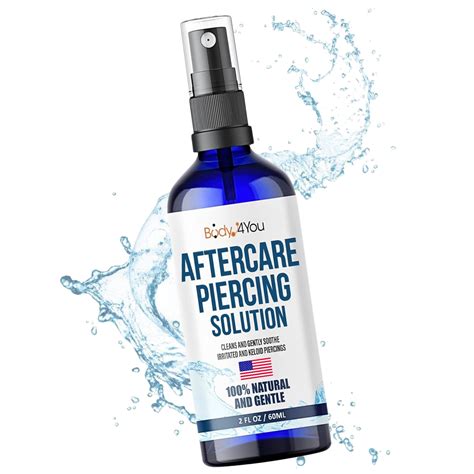 BodyJ4You Piercing Aftercare Spray 2oz Saline Wash for New and Healed Piercings - Walmart.com