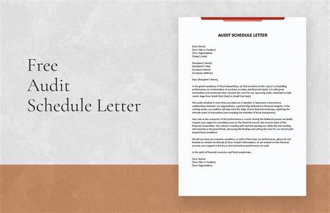 Audit Schedule Letter in Word, Google Docs - Download | Template.net