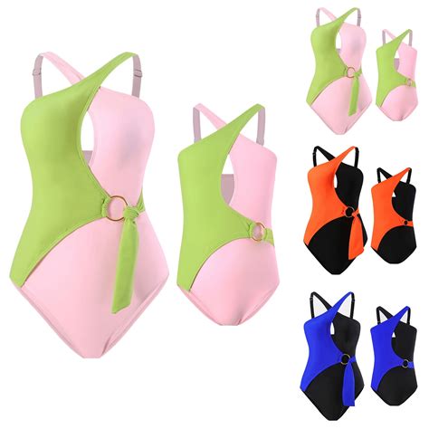 Njoeus Family Matching Swimsuits Mother and Daughter One - Piece ...