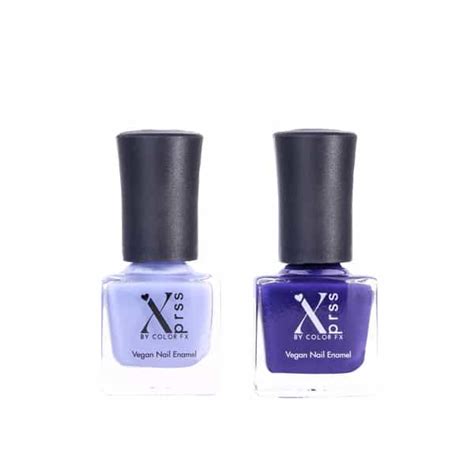 Buy COLOR FX XPRSS VEGAN NAIL ENAMELS PERIWINKLE BLUE BLUE & EGGPLANT ...