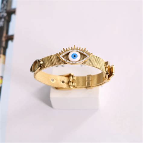 Tri Evil Eye Watch Belt Bracelet – Dramebaaz India