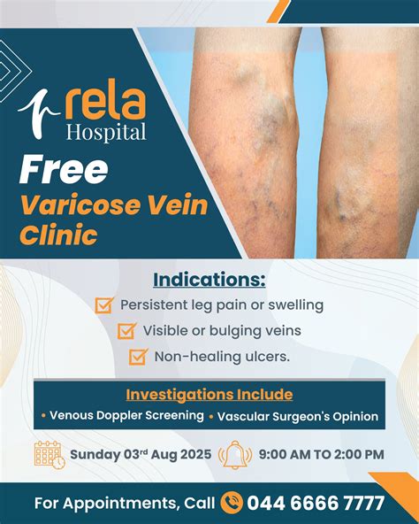 Rela Hospital Initiates Free Varicose Vein Clinic to Address Rising ...
