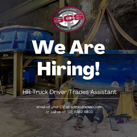 Specialised Crusher Services Pty Ltd on LinkedIn: SCS are looking for a HR Truck Driver / Trades ...